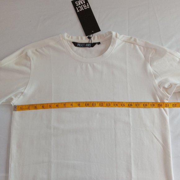 PRJCT AMS KYMO RIB SUMMER OFF WHITE Tee Size Large - Picture 3 of 9